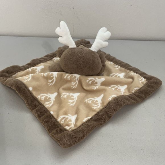 Levtex Deer Plush Lovey Security Blanket Hunter Buck Antlers Reindeer Friend - Picture 4 of 5